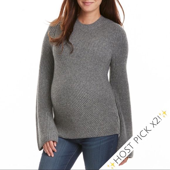 ✨HPx2!✨NWT Maternity-Friendly A.L.C. Gray Sweater - Picture 1 of 5